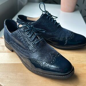 Cole Haan Navy Blue Oxfords
